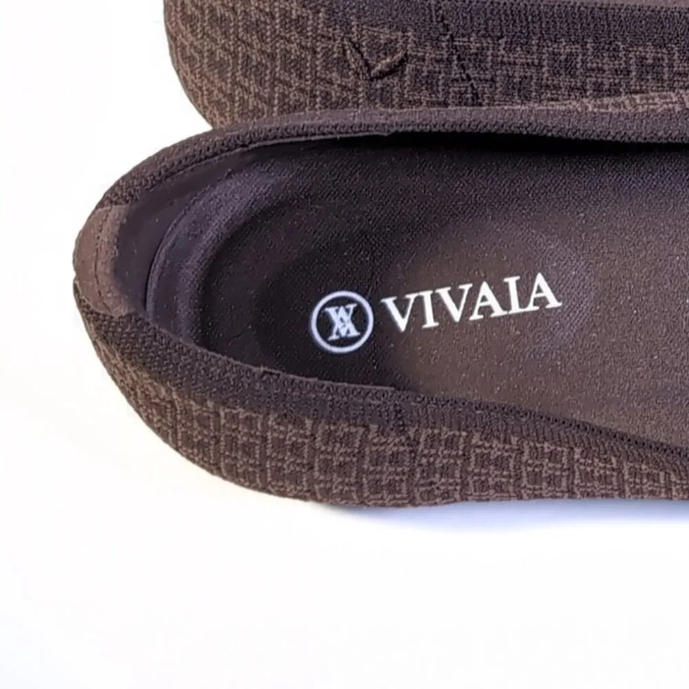 VIVAIA SHOES Size 9 Brown Chain Margot 2 Square Toe Flats Size 40.5 - Picture 9 of 11